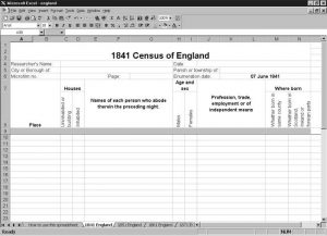 CensusTools 1841 England Census Template