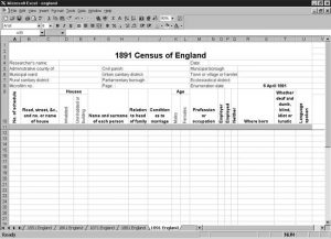 CensusTools 1891 England Census Template