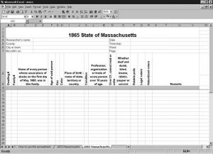 CensusTools 1865 Massachusetts Census Template