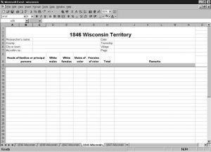 1846 Wisconsin Territory Census Template