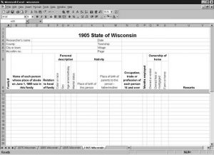 CensusTools 1905 Wisconsin Census Template